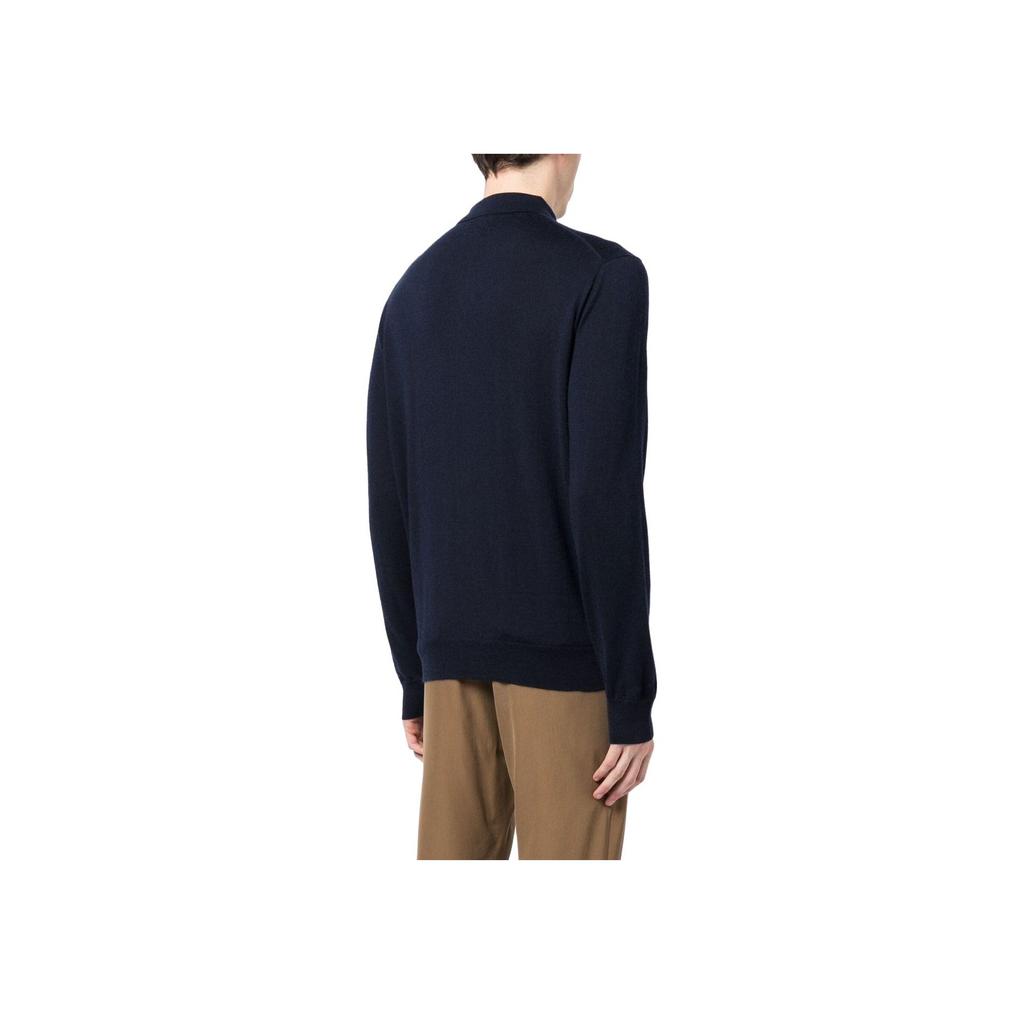 Polo Ralph Lauren Solid Logo Вышитый длинный рукав трикотажная рубашка поло мужские топы синий 710876852-003