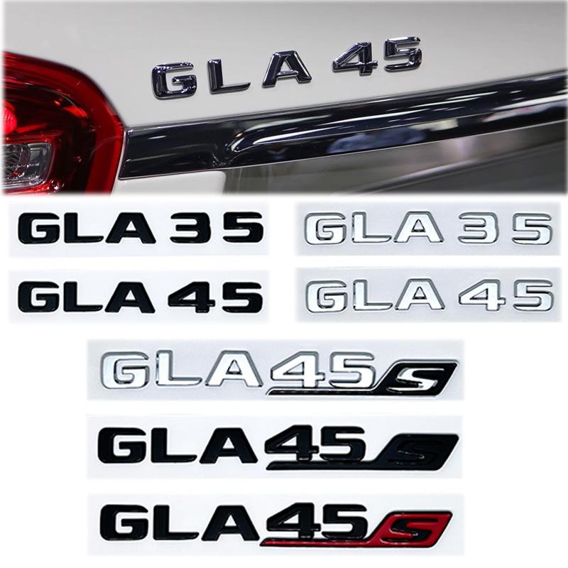 3D ABS Car Rear Trunk Badge Letters GLA 35 45 45S Turbo 4matic Emblem Logo For Mercedes GLA35 GLA45 GLA45S AMG X156 Accessories