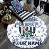 Custom Name West Bromwich Albion2 Round Area Rug,Carpet Rug for Living Room Bedroom Sofa Playroom Decor,Non-slip Floor Mat