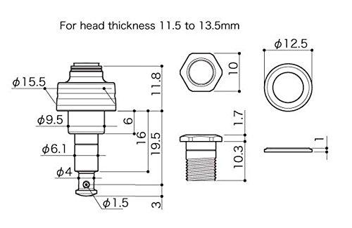 GOTOH Ukulele Peg Planetary Type UBB Button Chrome White UPTL-UBB-CWX
