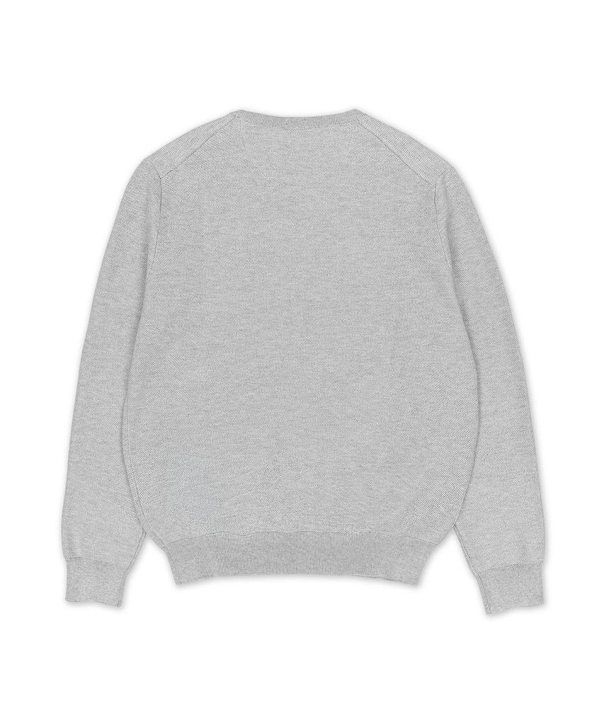 POLO RALPH LAUREN Textured Cotton Crewneck Sweater - Grey