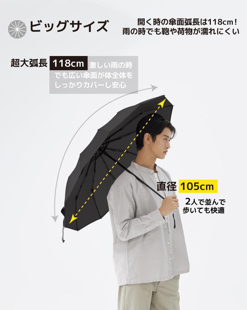 Konciwa Зонт, складывающийся в 3 формы Очень большой 12 Складной зонт для автоматического открытия И для солнечной, и для дождливой погоды Складной Для Быстрого отвода воды