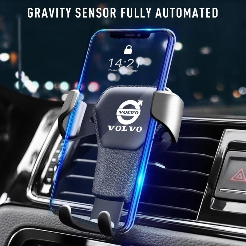 Автомобильный держатель телефона в дефлектор Автомобильный кронштейн-подставка для телефона для Volvo XC90 V90 V60 XC60 V40 S80 S60 S90 C40 XC40 V70 XC70 C30 C70