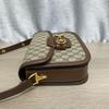 [Pre-Owned] Horsebit 1955 Logo Canvas And Leather Saddle Bag - Excellent #L3OBI3