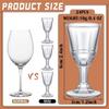 6pcs/set Whisky Glass Cup Liquor Wedding Party  Mini 0.4Oz 10 Ml Clear Tequila  Whiskey Cordial Wine Shot Glasses Wine Glass