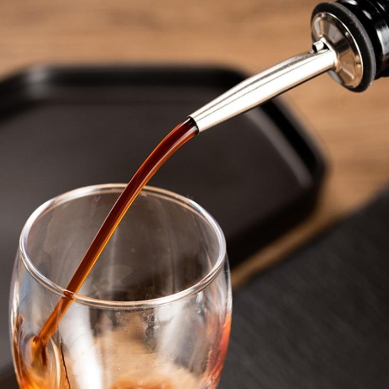 Liquor Pourer With Exact Flows Control For Cocktails And Wine Serving Stainless Steel Accurate Liquor Dispensing Tool