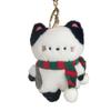 Scarf Cat Plush Keyring Bell Plush Cat Doll Keychain Fashion Plush Cat Bag Pendant  Christmas Gift