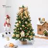 Mini Christmas Tree with LED Lights Hanging Ornaments DIY Desktop Xmas Tree Decorations Battery Operated Artificial Christmas Tree