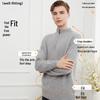 Hengyuanxiang Men's Pure Cashmere Quarter-Zip Pullover Sweater