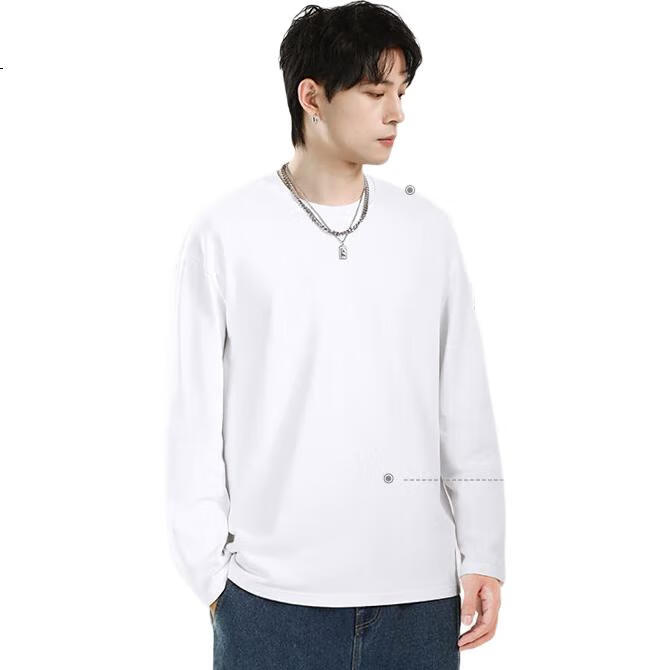 JEANSWEST LIFE Men's Long-Sleeve T-Shirt, Spring And Autumn Style, 2026 New Pure Cotton American-Style Undershirt, Loose-Fitting Tee Top