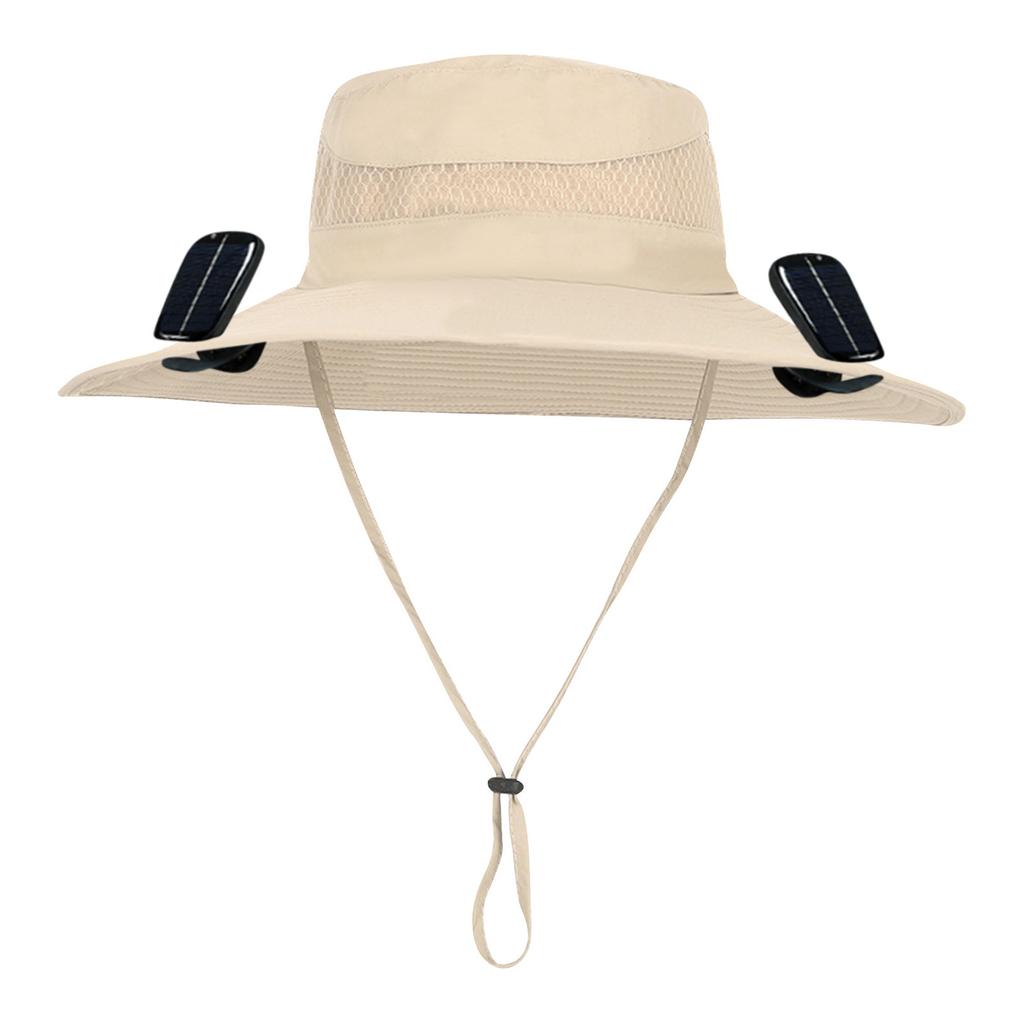 Солнечная шляпа с широким краем для рыбалки на открытом воздухе - солнечная и USB-зарядка, солнцезащитная шляпа от солнца с вентилятором, солнечная шляпа с вентилятором для летнего кемпинга на открытом воздухе, пляжа