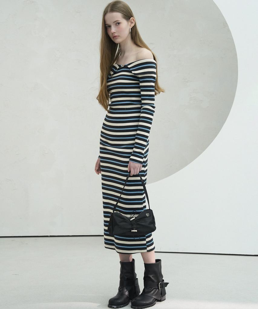 Viva Sers Lovely Stripe Long Dress - 4Col