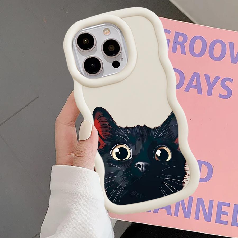 Милый Чехол-Крышка с Рисунком Кота для iPhone XR 12 15 Plus 14 11 8 16 Pro Max 17 Air 13
