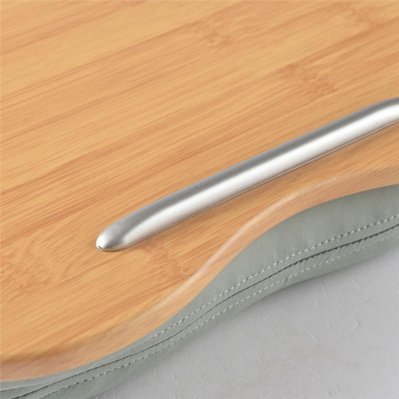 Good-1 Piece Lap Desk With Pillow Cushion Portable Bamboo Laptop Table For 14 inch Computer Notebook D