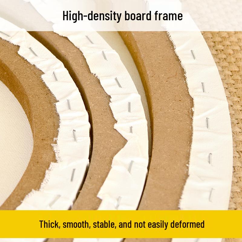 Круглая деревянная рама для масляной живописи с холстом, расписанным вручную, для начинающих