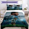 Football Messi Personalized Name Bed Linens Design for Decorate room Wrinkle Resistant Bedroom Decor Gift for Festivals