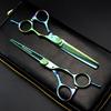 6.0" Shenxingzhe LDG12 Зеленые Дамасские Парикмахерские и Филировочные Ножницы