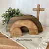 He Is Risen" Wooden Easter Resurrection Scene - Empty Tomb Decor with Cross - Christian Farmhouse Tiered Tray or Fireplace Decoration, Easter Decor