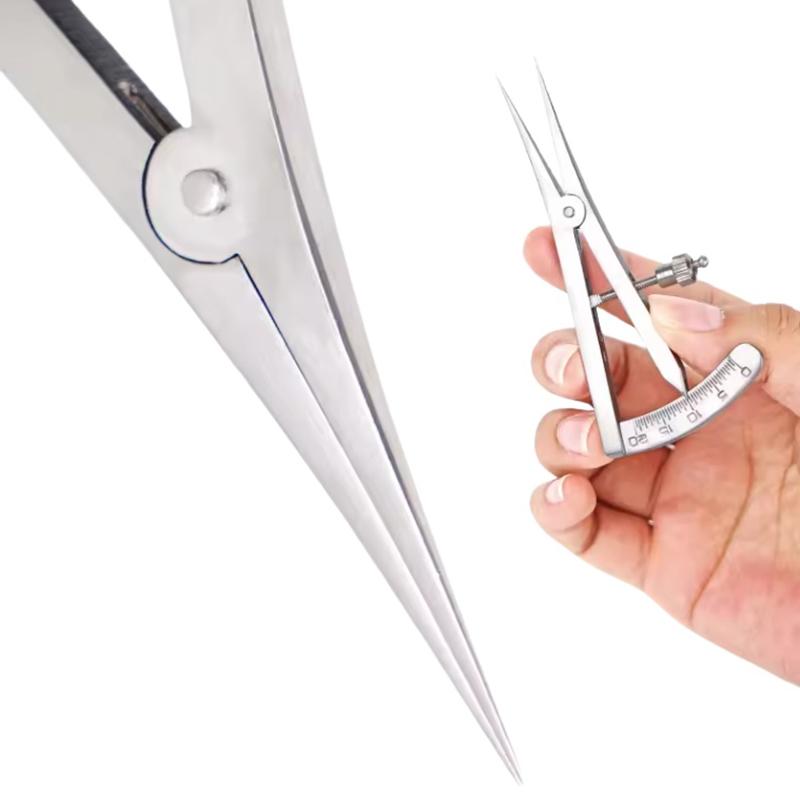 Dental Implant Bone Caliper Dental Crown Gauge Calipers Ruler Curved/Straight Head Dental Surgical Wax Bone Dental Instrument