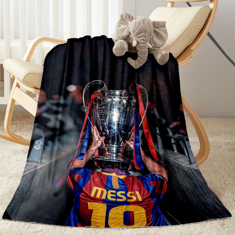 Messi 586 Blanket Comfortable Perfect for Couch Sofa Picnics Four Seasons Universal Stylish Decor Gifts For Family Or Friends