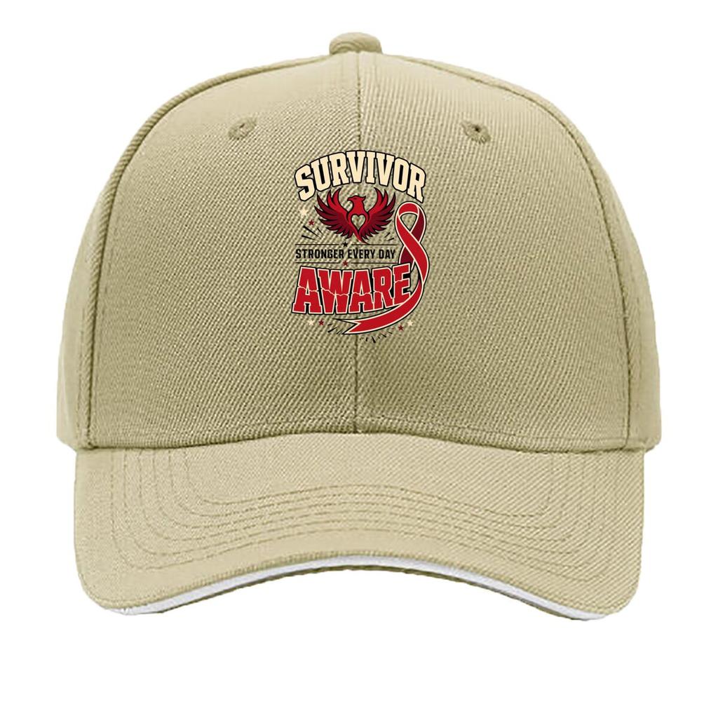 Survivor Courage Ribbon StateUnisext De Sandwich Baseball Cap Sun Cap Outdoor Workouts Hat