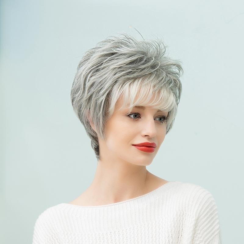 HAIRCUBE Короткие черные парики из 100% человеческих волос для женщин, вьющийся парик с стрижкой пикси с челкой, бесклеевые парики, натуральные, для повседневного использования