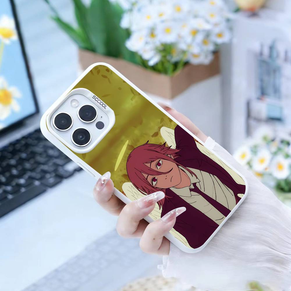 Чехол для телефона H-Reze C-Chainsaw Man Для IPhone 16 17 15 14 12 13 Pro Max Черный Цвет Ударопрочный Чехол