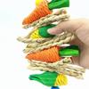Carrot Shape Rattan Parrot Toy Handwoven Rabbit Teething Toys New Birds Chew Toy  Pet Accessories