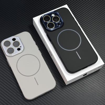 Роскошный чехол для защиты камеры для iPhone 16 15 14 Plus 13 12 Pro Max Для беспроводной зарядки MagSafe Магнитная жесткая матовая крышка