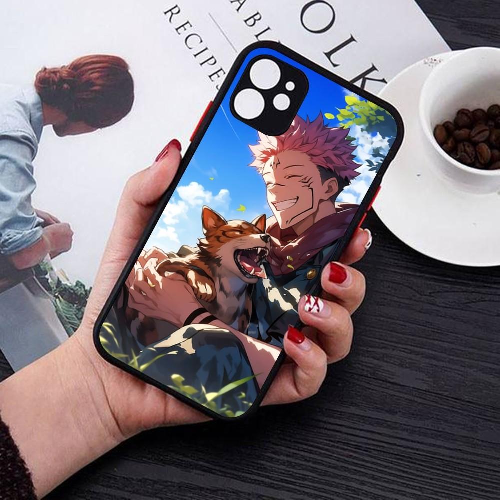 Чехол для телефона Jujutsu Kaisen Рёмен Сукуна Для IPhone 14 11 12 13 Mini Pro Max 8 7 Plus X XR XS MAX Полупрозрачный Матовый Чехол