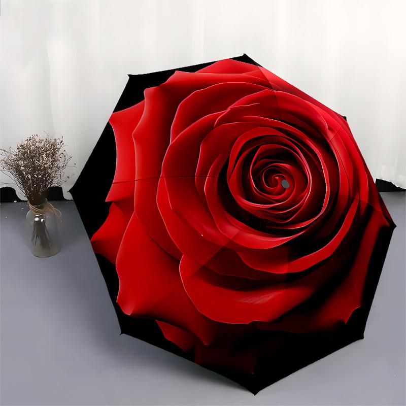 Red Rose Luxury Fragrance Candle - Premium Scented Home Decor Gift Umbrella Day Gift Y300