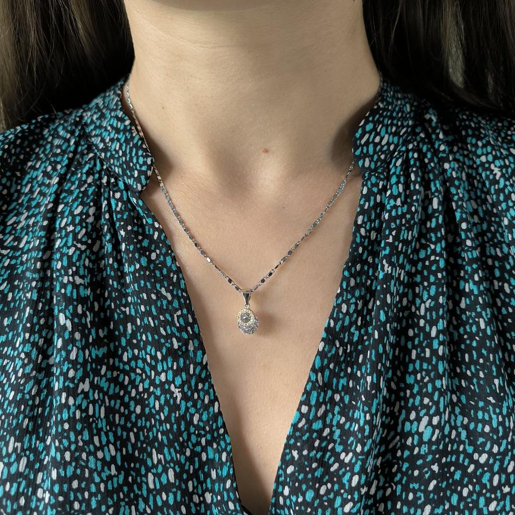 Серебряная подвеска с фианитами (2186649)