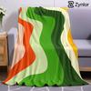 Retro Wave Lightweight Microfiber Soft Christmas Fleece Blanket Warm Cozy Throw for Bed Sofa Office Travel All Season