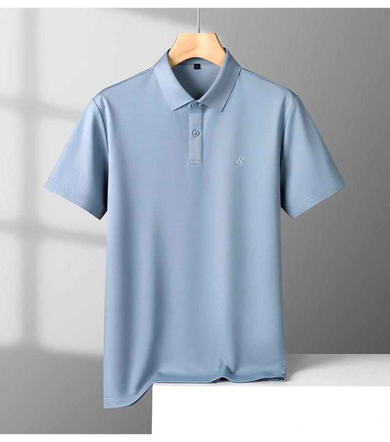 Comfortable Men's T-Shirt Short-Sleeved Polo Shirt with Cool and Antibacterial Properties