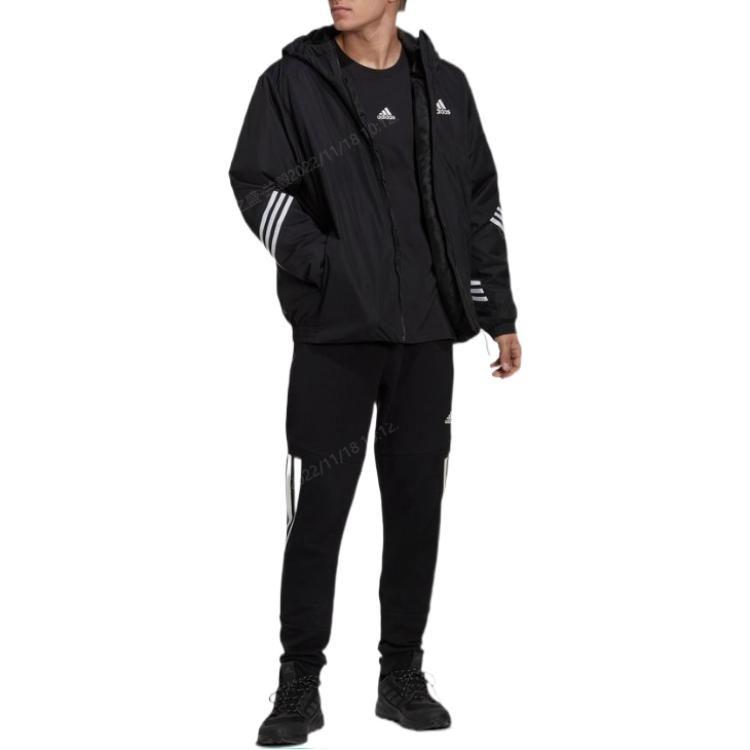 adidas Пуховики Мужские Черные С Капюшоном Умеренные Другие HG6010