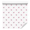 Heart Wallpaper White, Powder Pink and Coral 50x1000