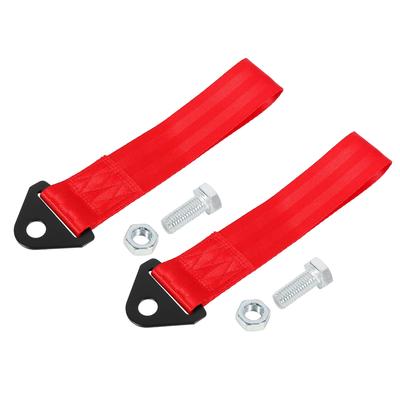 ACROPIX 2 шт. Универсальный Красный Буксировочный Крюк Бампер Трейлерный Ремень