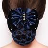 Hot Sale Lady Bow Satin Hair Accessories Bowknot Hair Clip Cover Net Bun Snood