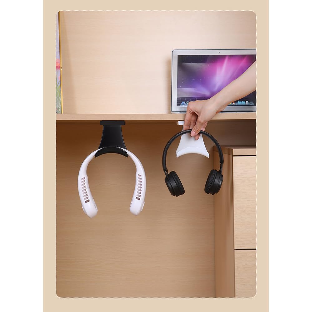 Настенная подставка для наушников, настольный держатель для наушников [Суперпрочный клей, защита от падения, хранение, клейкий крючок, крепление под стол, без