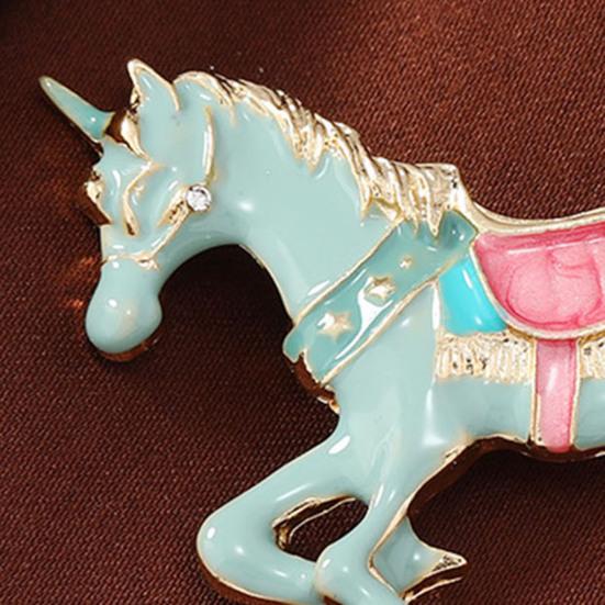 1/3Pcs Brooch Pin Vintage Enamel Horse Design Brooch Zinc Alloy Horse Ornament Christmas Costume Accessory