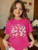 Valentine 67 Six Seven Meme Print T-Shirt 67 Number Round Neck Cute Casual Short Sleeve Comfortable T-Shirt Children's Clothing