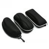 Black Zipper Sunglasses Case with Cloth Bag