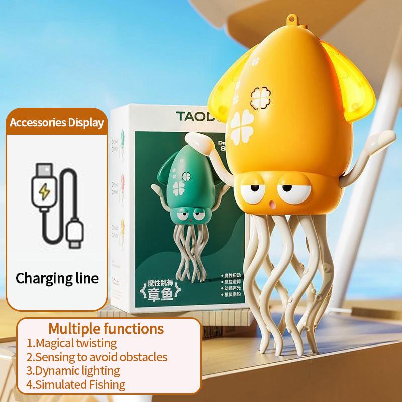 Electronic Dancing Squid Toys Magical Dancing Jellyfish Led Glowing Light Music Funny Dancing Octopu Best Children Festival Gift