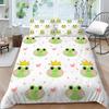Домашняя постельная одежда, 2/3 шт., комплекты постельного белья, роскошные пододеяльники с 3d принтом лягушки, комплекты королевских полноразмерных постельных принадлежностей
