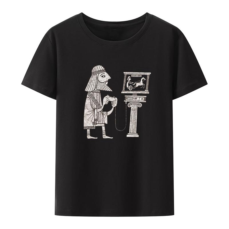 Classic Gamer Graphic Tshirt Funny Tee Comics Tops Unisex Loose Novelty Unisexs Clothing Leisure Vintage Character Camisa