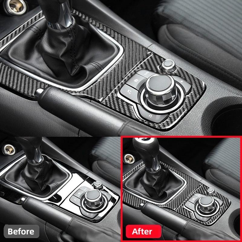 Для Mazda 3 Axela 2014-2019 автомобильная панель передач декоративная наклейка из углеродного волокна 3D крышка отделочная полоса внутри автомобильные аксессуары для интерьера