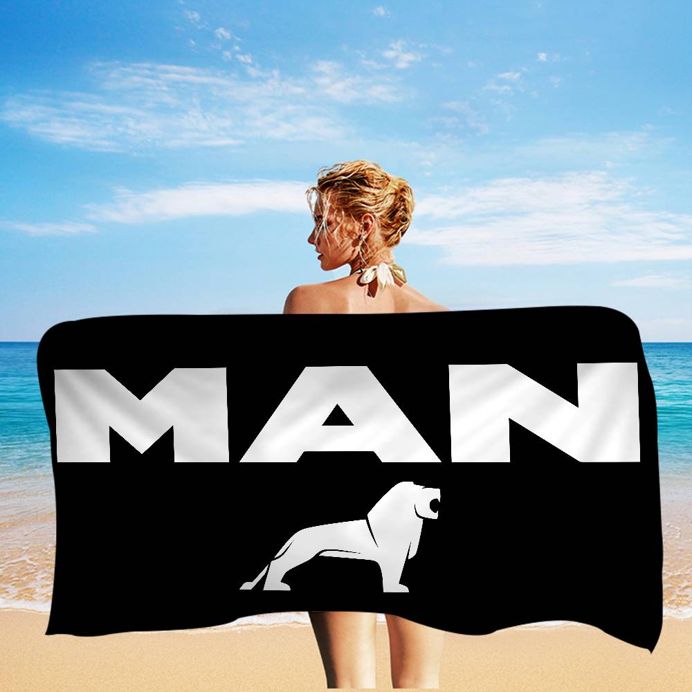 M-Man T-Truck Логотип Пляжное полотенце Цветные банные полотенца для девочки Микрофибра Быстросохнущее Без песка Пляж Йога Спа Тренажерный зал Бассейн
