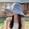 Летняя шляпа женская высококачественная металлическая стандартная защита от солнца шляпа-ведро для путешествий и отпуска ветрозащитная солнцезащитная шляпа тонкая