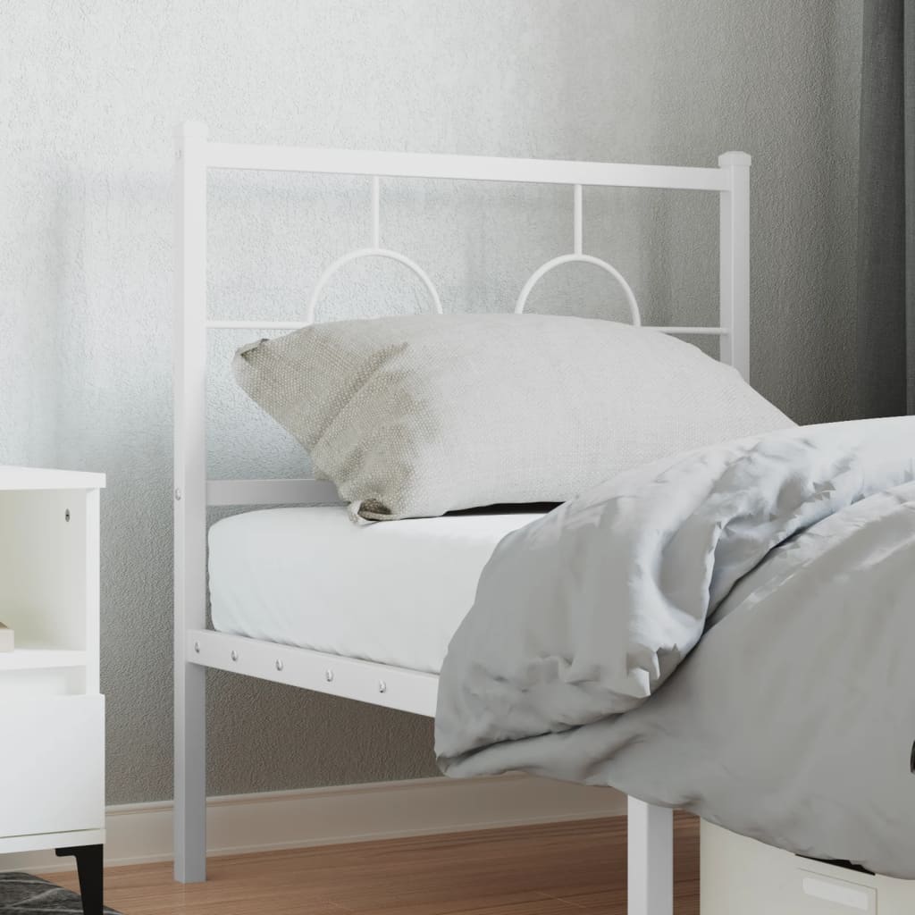 Replacement Headboard Metal White 80 cm