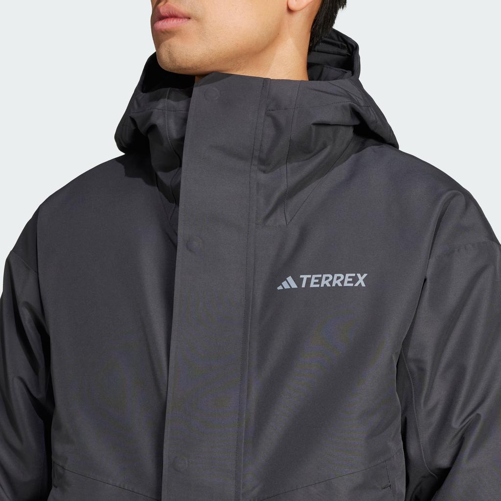 adidas TERREX XPLORIC Водонепроницаемая и ветрозащитная куртка-ветровка для сохранения тепла Мужская Черная IX7937